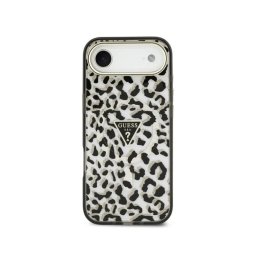 Guess Funda Para Iphone Air – Carcasa Pc+tpu Con Magsafe Leopardo Negra Con Brillos, Diseño Elegante Y Ajuste Preciso