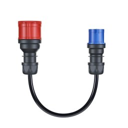 Adaptador go-e para Gemini flex 11 kW, CEE rojo trifásico 16A a CEE azul 16A