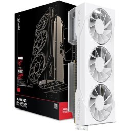 Tarjeta Gráfica XFX Radeon RX 9070 GRE 12GB GDDR6 PCIe 5.0 White Tri-Force