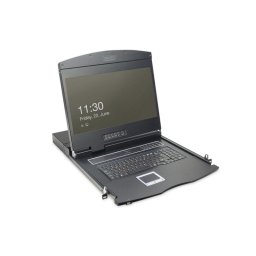 Consola modular Digitus TFT 19" KVM 16 puertos panel táctil teclado alemán