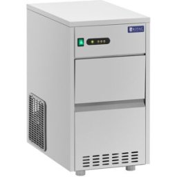Máquina de cubitos de hielo - cilindro hueco - 20 kg/24 h - capacidad: 5 kg - 165 W - acero inoxidable - Royal Catering 10012826