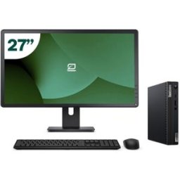 Pack Lenovo M70q Tiny i5 10500T 8GB SSD 256GB + LCD 27" + Tecl y Ratón Inalámbrico + WiFi