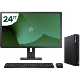 Pack Lenovo M80q Tiny i5 10500T 16GB SSD 256GB + LCD 24" + Tecl y Ratón Inalámbrico + WiFi