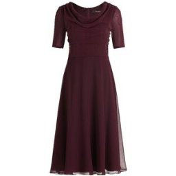 Vera Mont Vestido de cóctel rojo oscuro 44