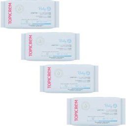 Topicrem Pack Baby Toallitas Limpiadoras Agua 4x60 uds