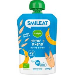Smileat Pouch Ecológico de Yogur y Avena 100 g