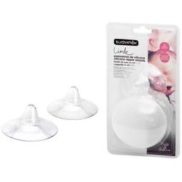 Suavinex Pezoneras de Silicona T-S 2 uds + Caja Higiénica