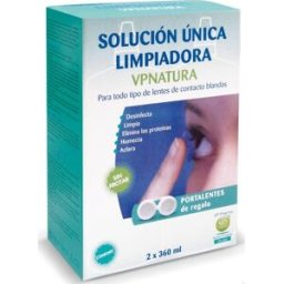 VP NATURA Solución Única Limpiadora Lentillas Blandas 2x360 ml