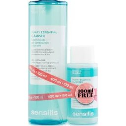 Sensilis Purify Essential Cleanser Gel Limpiador Pieles Mixtas y Grasas 400 ml + 100 ml