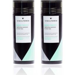 VIDALFORCE Pack Hair Fibers Keratin Microfibers Hair Loss Light Brown 2x30 g