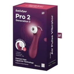 SATISFYER Pro 2 Generation 3 Double Air Pulse App Red Wine 1 ud