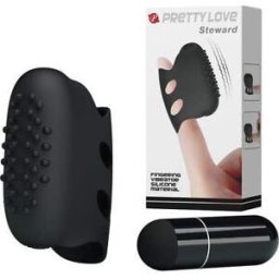 Pretty love Flirtation Dedal Vibrador Steward Negro 1 ud