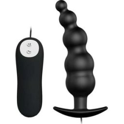 Pretty love Plug Anal Silicona Estimulación Extra 12 Modos Vibración Negro 1 ud