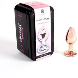 SECRET PLAY Metal Butt Plug Oro Rosa Talla S 7 cm 1 ud