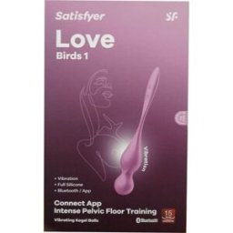 SATISFYER Love Birds 1 App Intense Pelvic Floor Training Red 1 ud