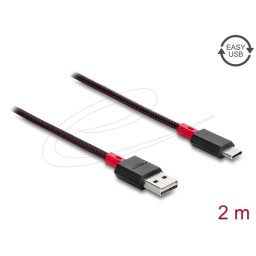 Cable USB DeLOCK 81543 2 m USB A a USB C USB 2.0 rojo y negro