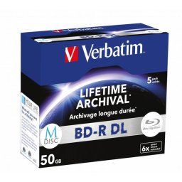 Caja de Joyas Verbatim MDISC 50 GB BD-R DL 6x 5 unidades