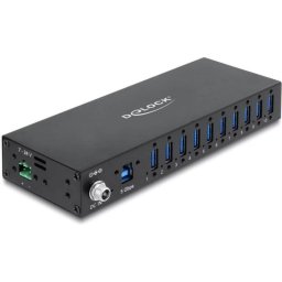 Hub Delock 10 puertos USB 5 Gbps modelo 60792 con montaje industrial