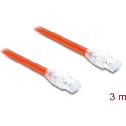 Cable de red Delock RJ45 Cat.8.1 S/FTP 3 m color naranja