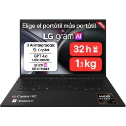 Portátil LG Gram 14" AMD Ryzen AI 7 450 32GB 512GB SSD Radeon Windows 11 Home