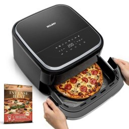 Freidora de Aire Welltin 11 en 1 12" 2200W con Doble Velocidad y Pantalla Táctil