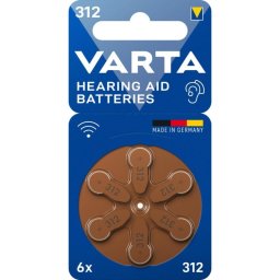 Pilas Varta 312 para audífonos PR41 Zinc-Aire 1,45 V 6 unidades