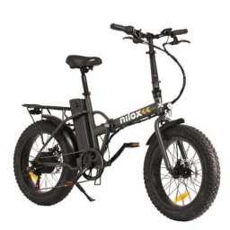 Bicicleta Eléctrica Plegable Nilox 20" x 4" 250W Shimano 7 Velocidades 70 km Autonomía Negro