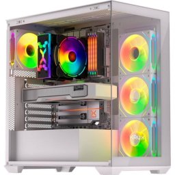 Caja PC Krux Exo White ATX RGB Torre Midi