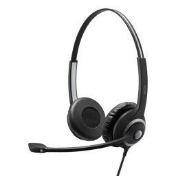 Auriculares Epos IMPACT SC 268 con cable USB para oficina y call center, cancelación de ruido, negros y plateados