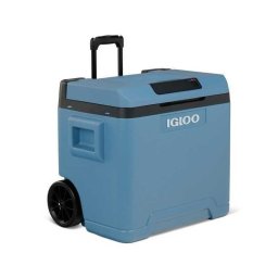 Igloo Nevera Eléctrica Portátil 42l Azul Con Enfriamiento Peltier 12v/230v, Aislamiento Pu, 40 Db, Asa Telescópica Y Ruedas