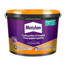 Cola Para Papel Pintado Metylan Lista Para Usar 4,5 Kg, Secado Transparente Y Alta Adherencia Para Vinílicos, Tnt Y Papeles Especiales