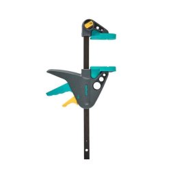 Wolfcraft Ehz Pro Abrazadera/esparcidor De Una Mano 65 Mm De Proyección, Fuerza Hasta 90 Kg, Apertura Hasta 150 Mm, Carril Ranurado