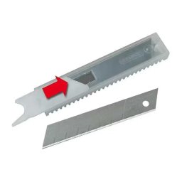 Stanley Fatmax Cuchillas Para Cúter 18 Mm, Pack De 5, 8 Segmentos Rompibles, Filo Con Tratamiento Por Inducción, Diseño Dentado, 0-11-718