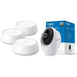 Pack TP-Link Deco BE25 Pack Triple Sistema Wi-Fi 7 Mesh BE3600 + Tapo C260 Cámara de Vigilancia 360º