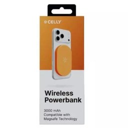 Power Bank Celly 3000 mAh USB-C Naranja