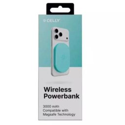 Power Bank Celly 3000 mAh USB-C Turquesa