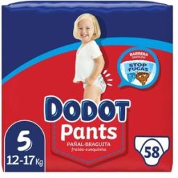 dodot Pants Jumbo Bebé Seco Rojo Talla 5 12-17 Kg 58 uds
