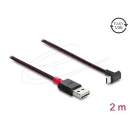 Cable USB DeLOCK 81551 2 m USB A a USB C USB 2.0 Rojo Negro
