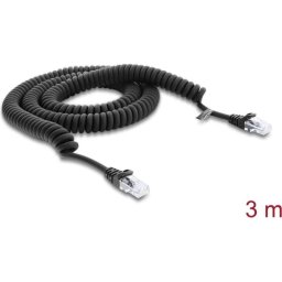 Cable de Red Delock RJ50 Ultraflexible CAT5e 3m Negro