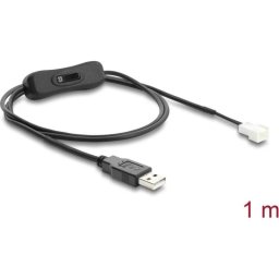 Cable Adaptador USB 3 Pin Delock 100 cm con Interruptor