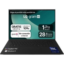 Portátil LG Gram 16Z90TL-G.AU88BN 16" Intel Core Ultra 7 258V 32GB 1TB SSD Intel Arc Windows 11 Home
