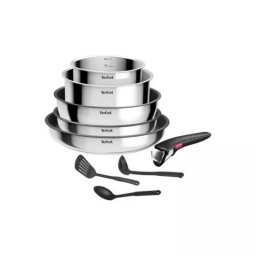 Juego de sartenes Tefal Plateado 24 y 28 cm con 5 recipientes y 3 utensilios