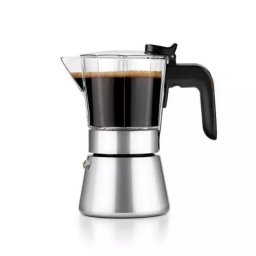 Cafetera BRA acero inoxidable y vidrio 0,5 L 10 tazas color plateado