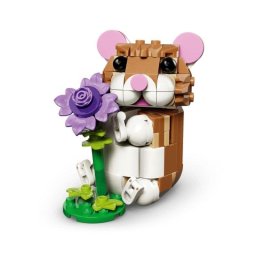 Juego de construcción LEGO Creator 3 en 1 Hámster Adorable con Flor 166 piezas