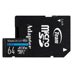 Tarjeta microSD Team Group Elite 64GB UHS-I U3 V30 A1 4K UHD