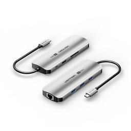 Docking USB-C Vention TQKHB 8 en 1 HDMI 4K USB 3.0 Gigabit Ethernet