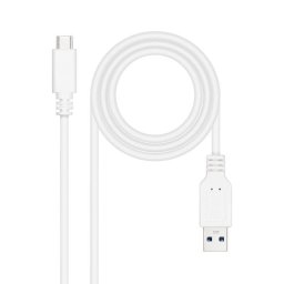 Cable USB 3.1 Gen 2 Nanocable USB-C/USB-A 2 m Blanco