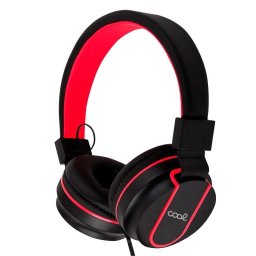 Cool Toronto Auriculares con Micrófono Jack 3.5mm Negro/Rojo