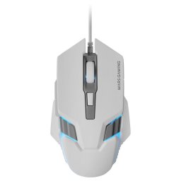 Mars Gaming MMM024 Ratón Gaming RGB Flow Sensor Óptico 4000 DPI Blanco