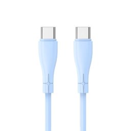Cool Cable USB Silicona Universal Tipo-C a Tipo-C 1m Celeste